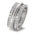 Assortiment de bagues Or blanc 18K Zircone