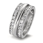 Assortiment de bagues Or blanc 18K Zircone