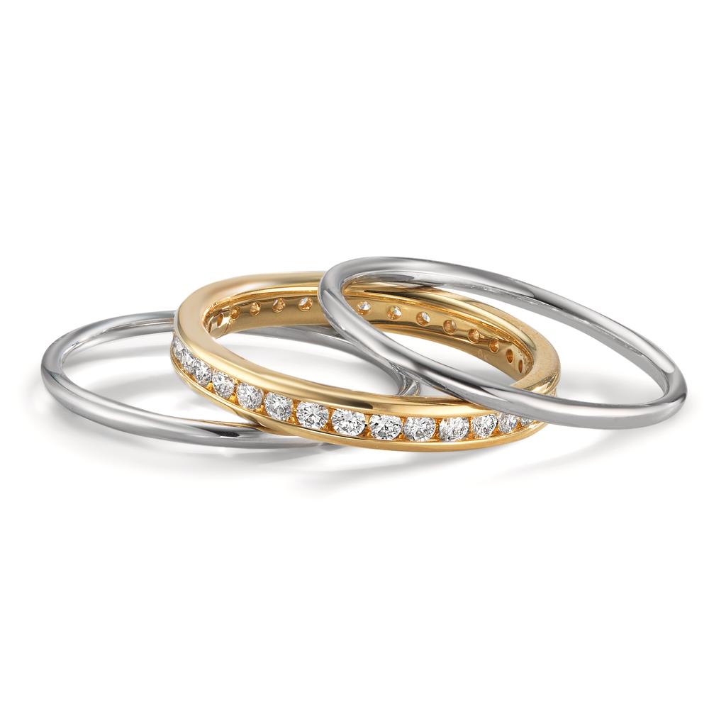 Assortiment de bagues Or jaune 18K, Or blanc 18K Diamant 0.50 ct, w-si
