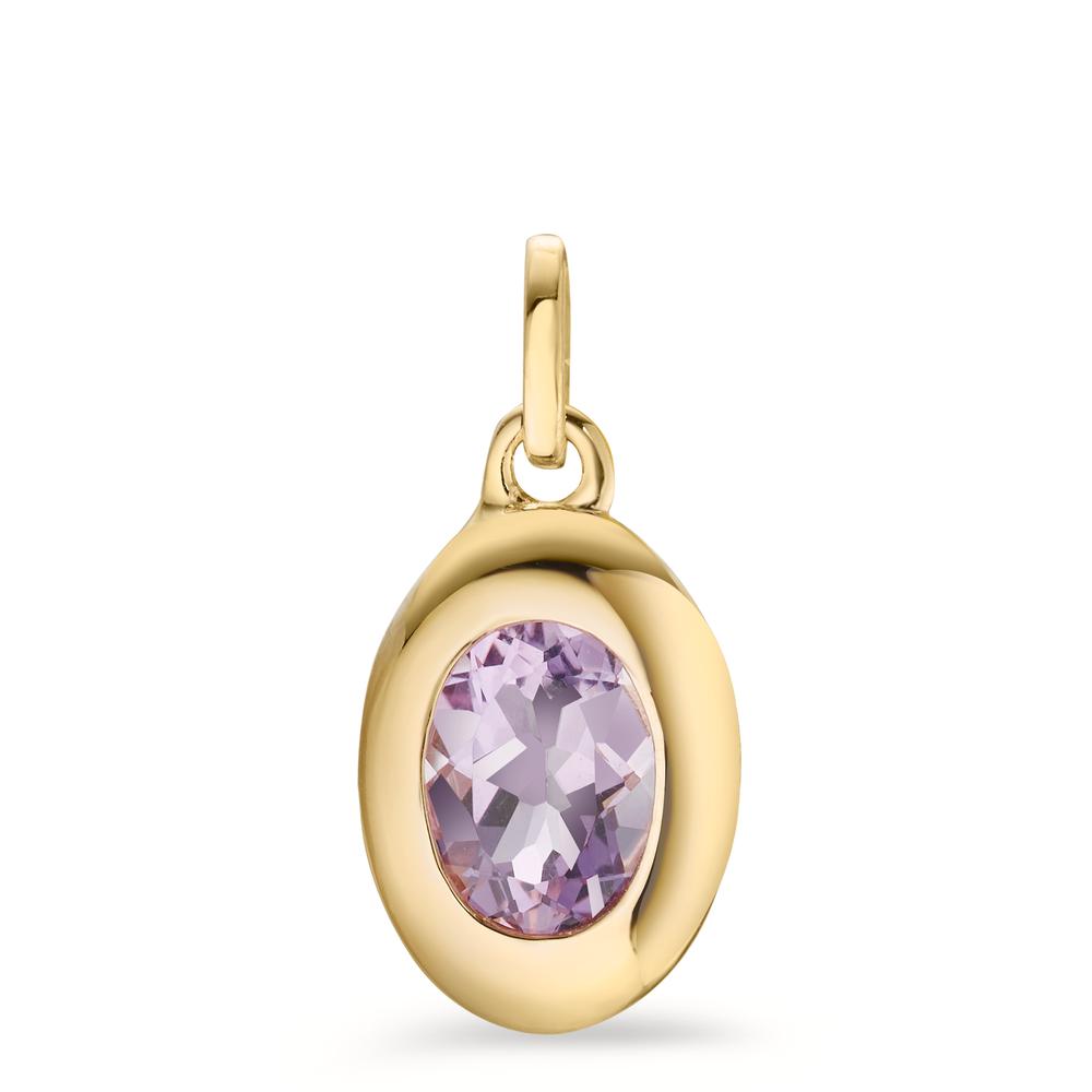 Pendentif Plaqué Or Avec Améthyste - Pierre Violette, Style Occasion (Occasion)