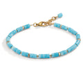 Bracelet Acier inoxydable Amazonite jaune PVD