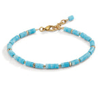 Bracelet Acier inoxydable Amazonite jaune PVD