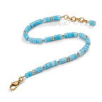 Bracelet Acier inoxydable Amazonite jaune PVD