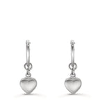 Créoles avec pendentif Argent Coeur