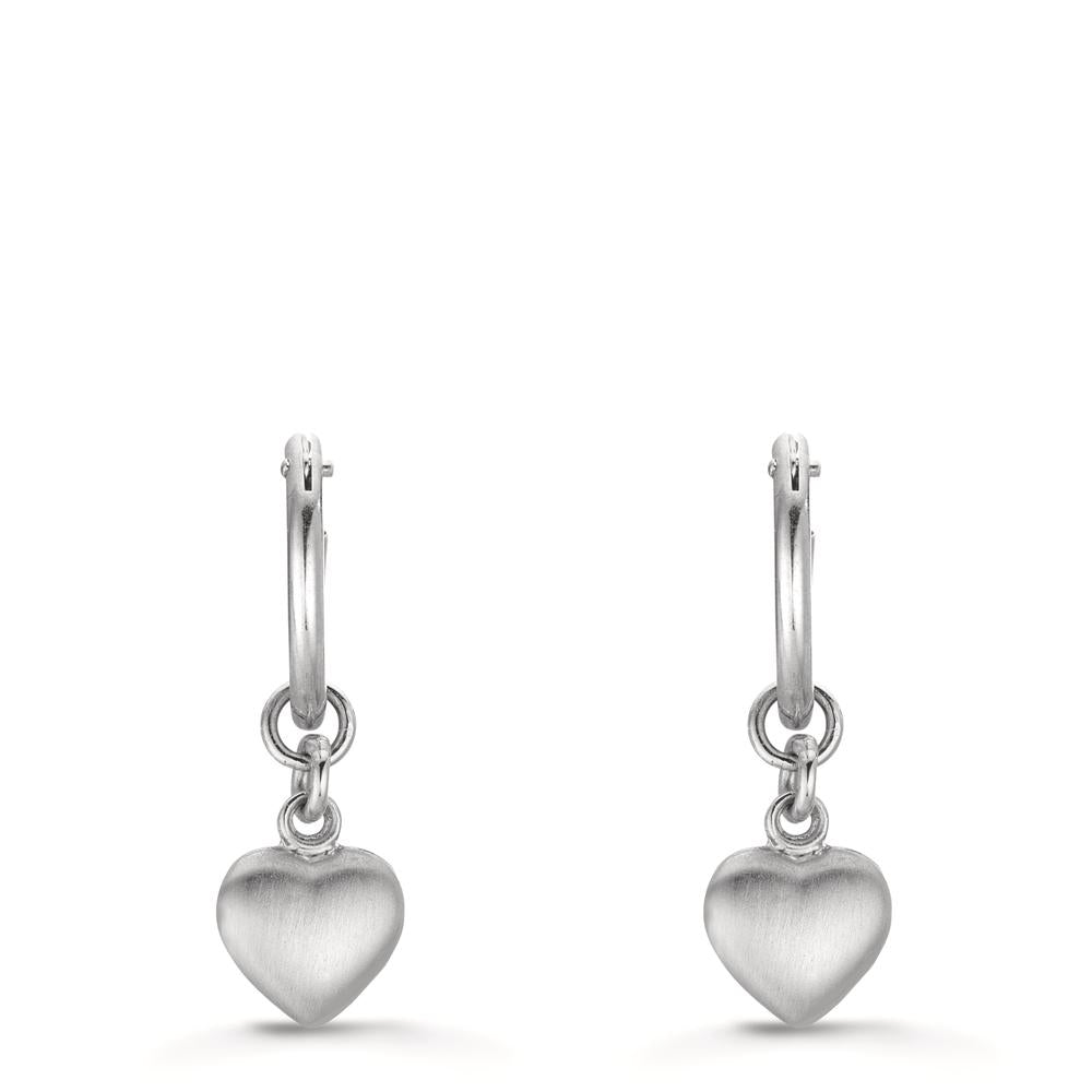 Créoles avec pendentif Argent Coeur