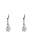 Créoles avec pendentif Argent Zircone 6 Pierres Coeur
