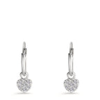 Créoles avec pendentif Argent Zircone 6 Pierres Coeur