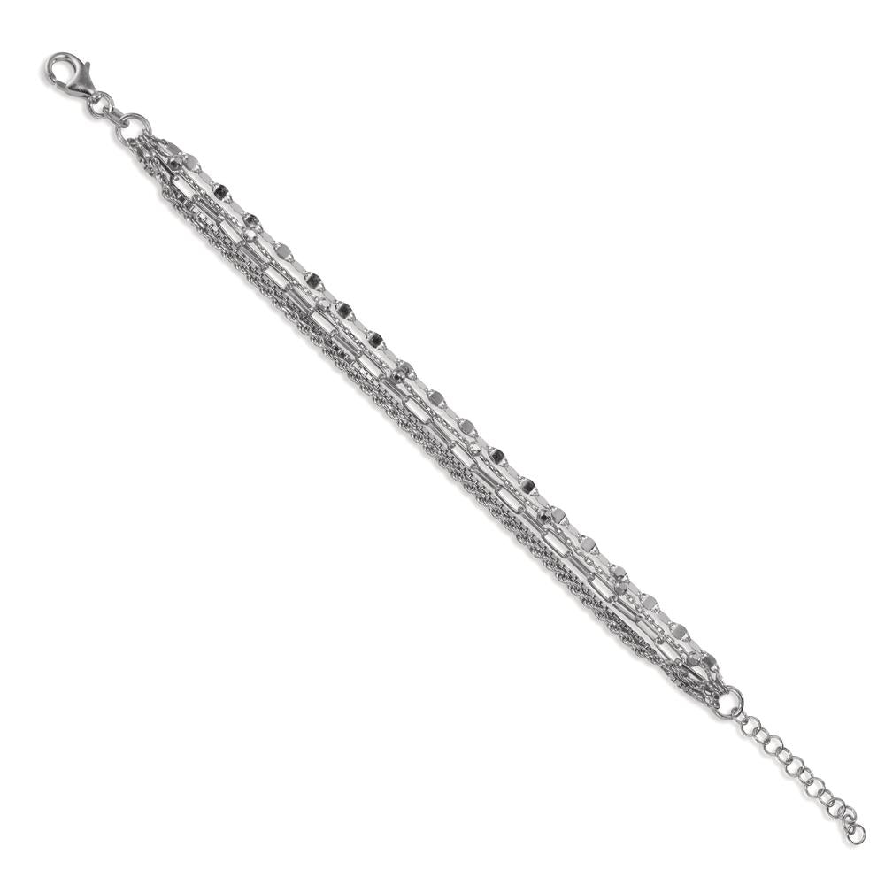 Bracelet Argent Rhodié 15.5-18.5 cm