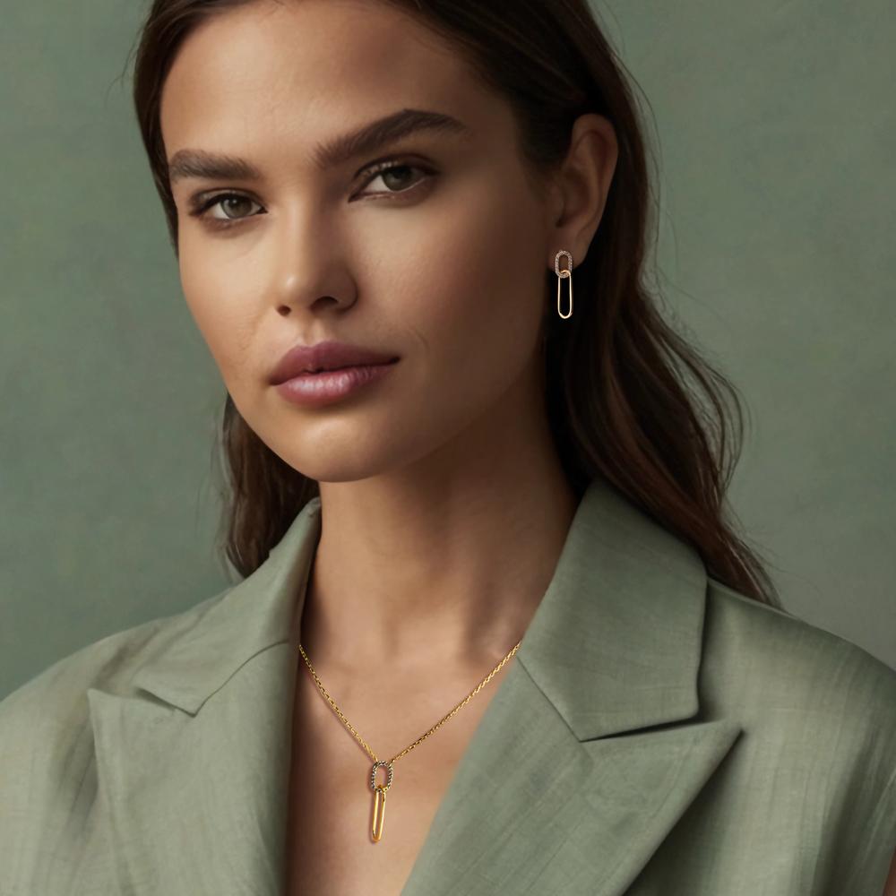 Collier Bronze Zircone 40-45 cm