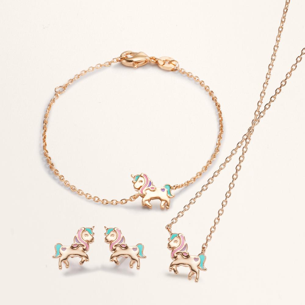 Clous d'oreilles Bronze Laqué Licorne Ø8 mm