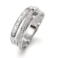 Bague Or blanc 18K Diamant 0.11 ct, w-si
