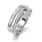 Bague Or blanc 18K Diamant 0.11 ct, w-si