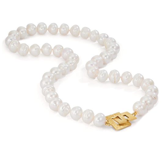 Collier Argent perle d'eau douce 10-10.5 mm 52 cm