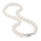 Collier Argent perle d'eau douce, 10.5 mm 49 cm