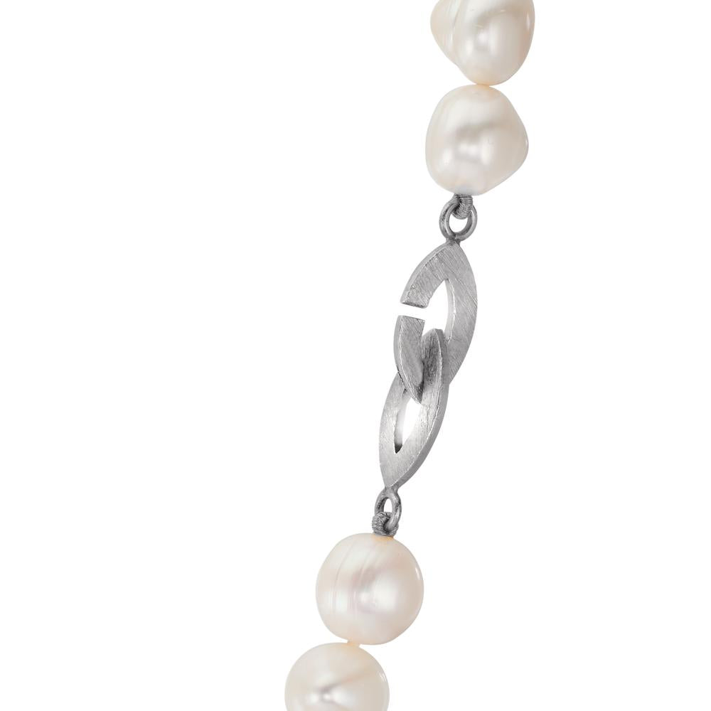 Collier Argent perle d'eau douce, 10.5 mm 49 cm
