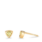 Clous d'oreilles Or jaune 14K Péridot 0.24 ct, 2 Pierres Ø4.5 mm