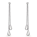 Pendant d'oreilles Argent Rhodié