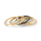 Assortiment de bagues Or jaune 18K, Carbone