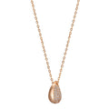 Collier Argent Zircone rosé Plaqué or 40-45 cm