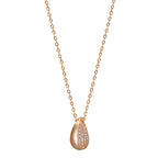 Collier Argent Zircone rosé Plaqué or 40-45 cm