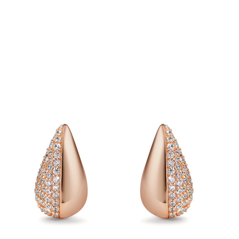 Clous d'oreilles Argent Zircone rosé Plaqué or