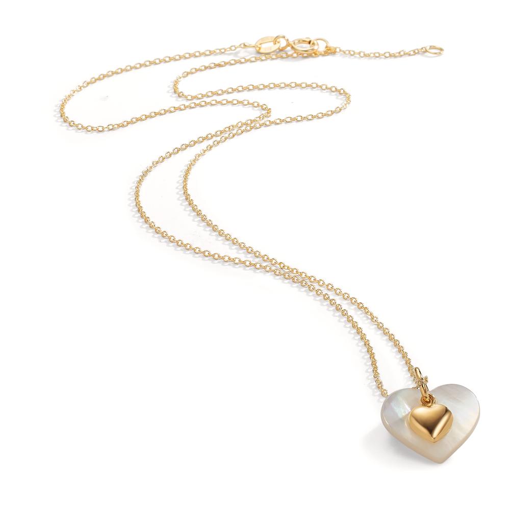 Assortiment Or jaune 9K nacre blanc Coeur 40-42 cm