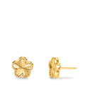 Clous d'oreilles Argent jaune Plaqué or Fleur Ø10 mm