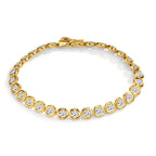 Bracelet Argent Zircone 28 Pierres Plaqué or