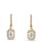 Pendant d'oreilles Argent Zircone jaune Plaqué or