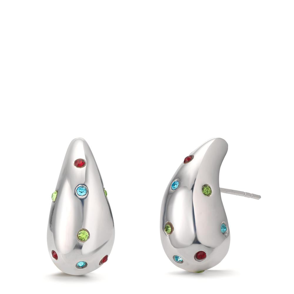 Pendant d'oreilles Argent Zircone coloré, 24 Pierres