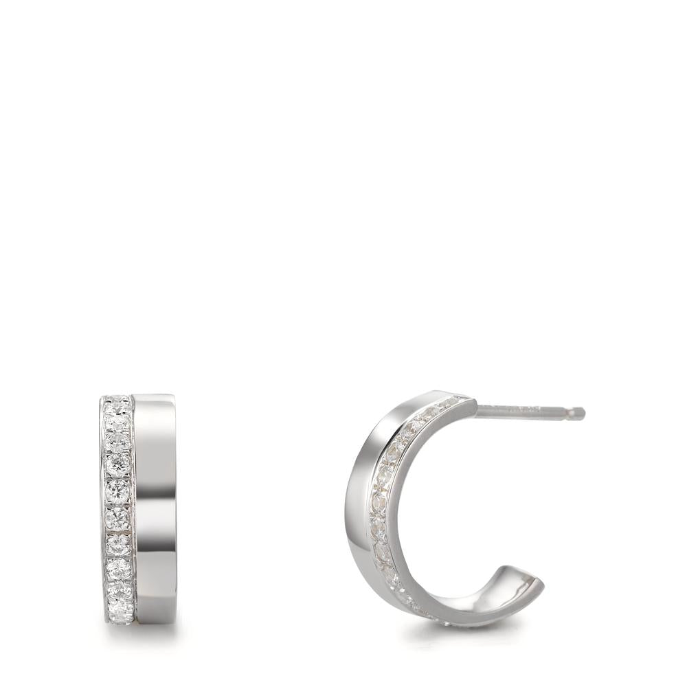 Créoles Argent Zircone Rhodié