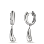 Créoles à charnières Argent Rhodié
