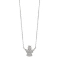 Collier Argent Zircone Rhodié Ange gardien 40-43 cm