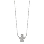 Collier Argent Zircone Rhodié Ange gardien 40-43 cm