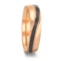 Alliance Or rose 14K, Carbone