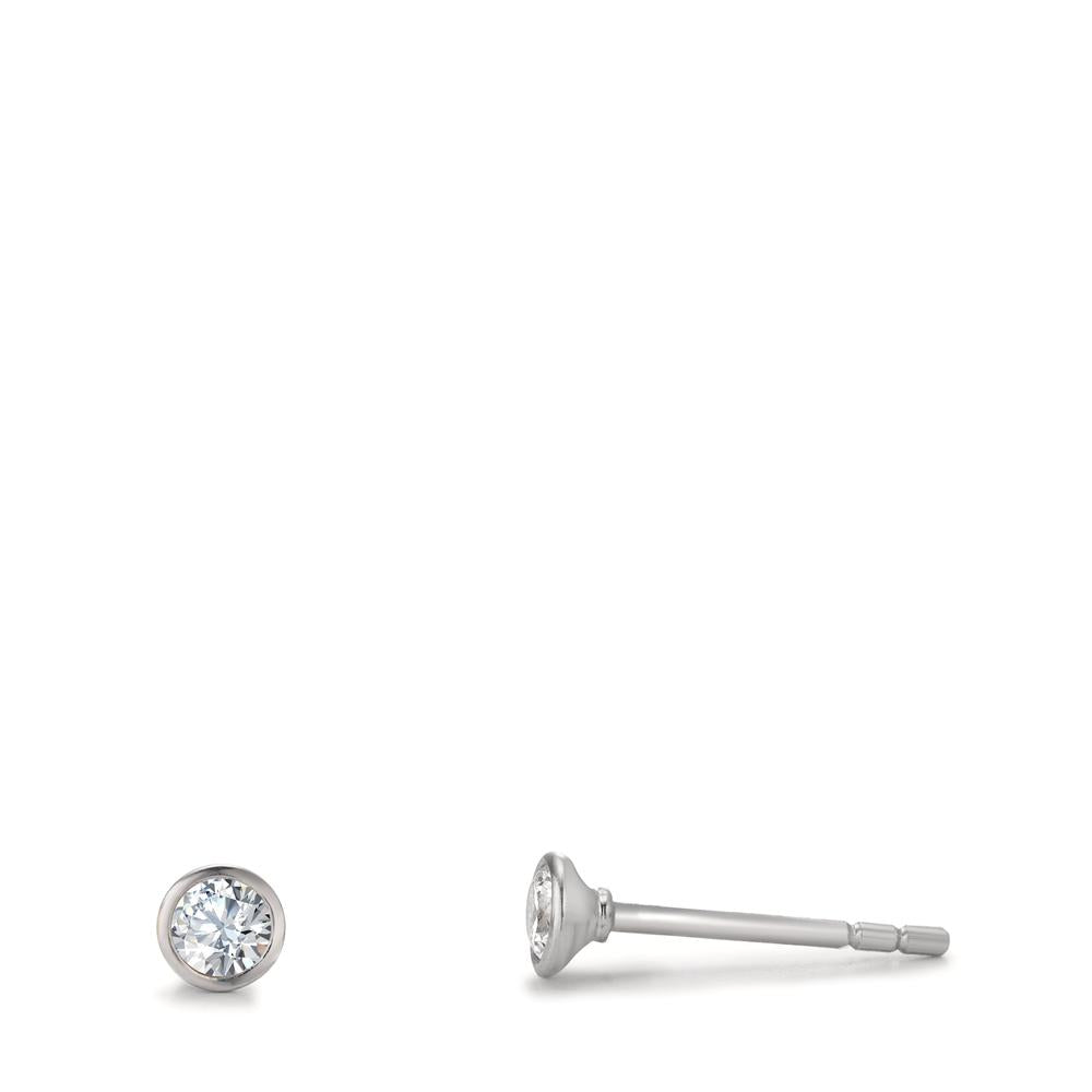 Clous d'oreilles Argent Rhodié Ø3 mm
