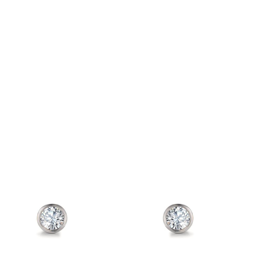 Clous d'oreilles Argent Rhodié Ø3 mm