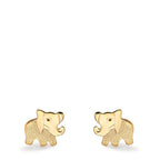 Clous d'oreilles Or jaune 9K Éléphant