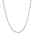 Collier Argent Rhodié 45 cm