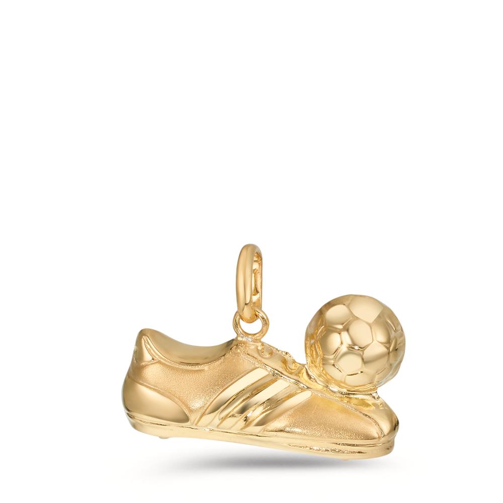 Pendentif Argent jaune Plaqué or Football