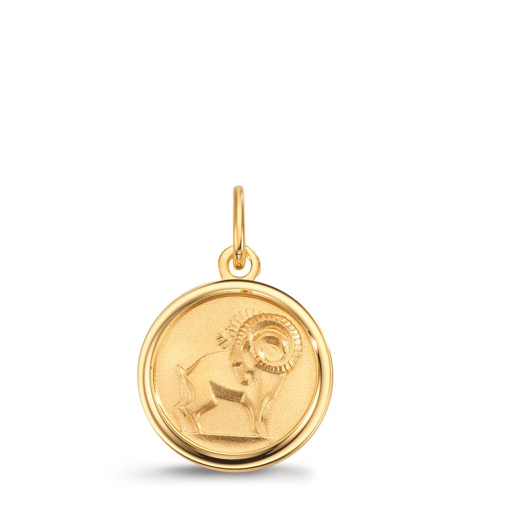 Pendentif avec gravure Or jaune 9K Ø12 mm
