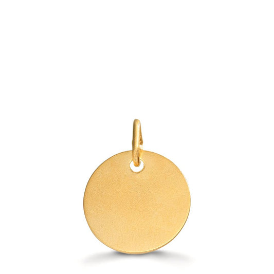 Pendentif avec gravure Or jaune 9K Ø12 mm
