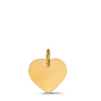 Pendentif avec gravure Or jaune 9K Coeur Ø11 mm