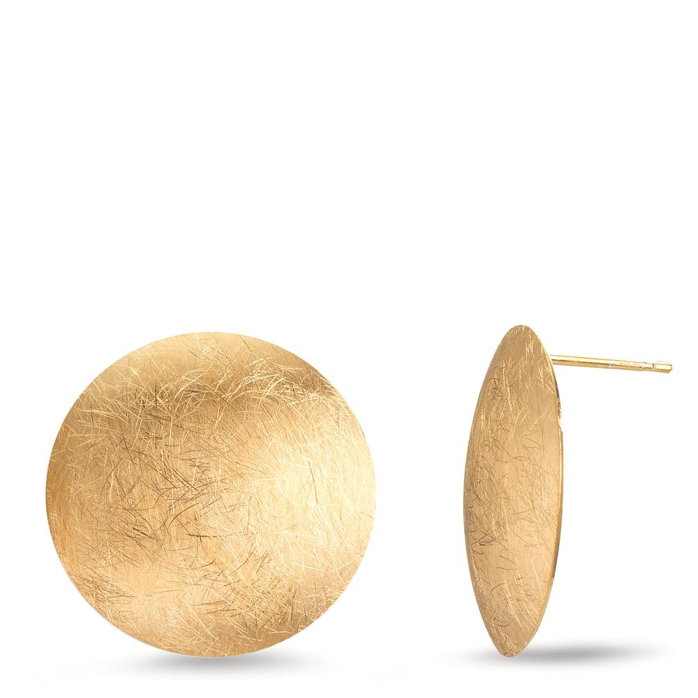 Clous d'oreilles Argent jaune Plaqué or Ø22 mm