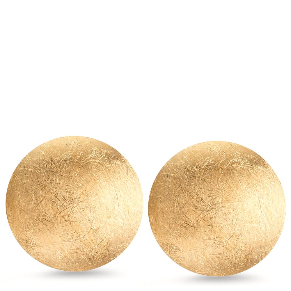 Clous d'oreilles Argent jaune Plaqué or Ø22 mm