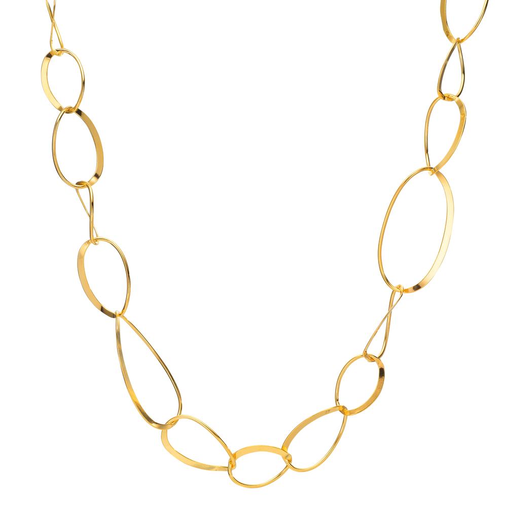 Collier Argent jaune Plaqué or 80 cm