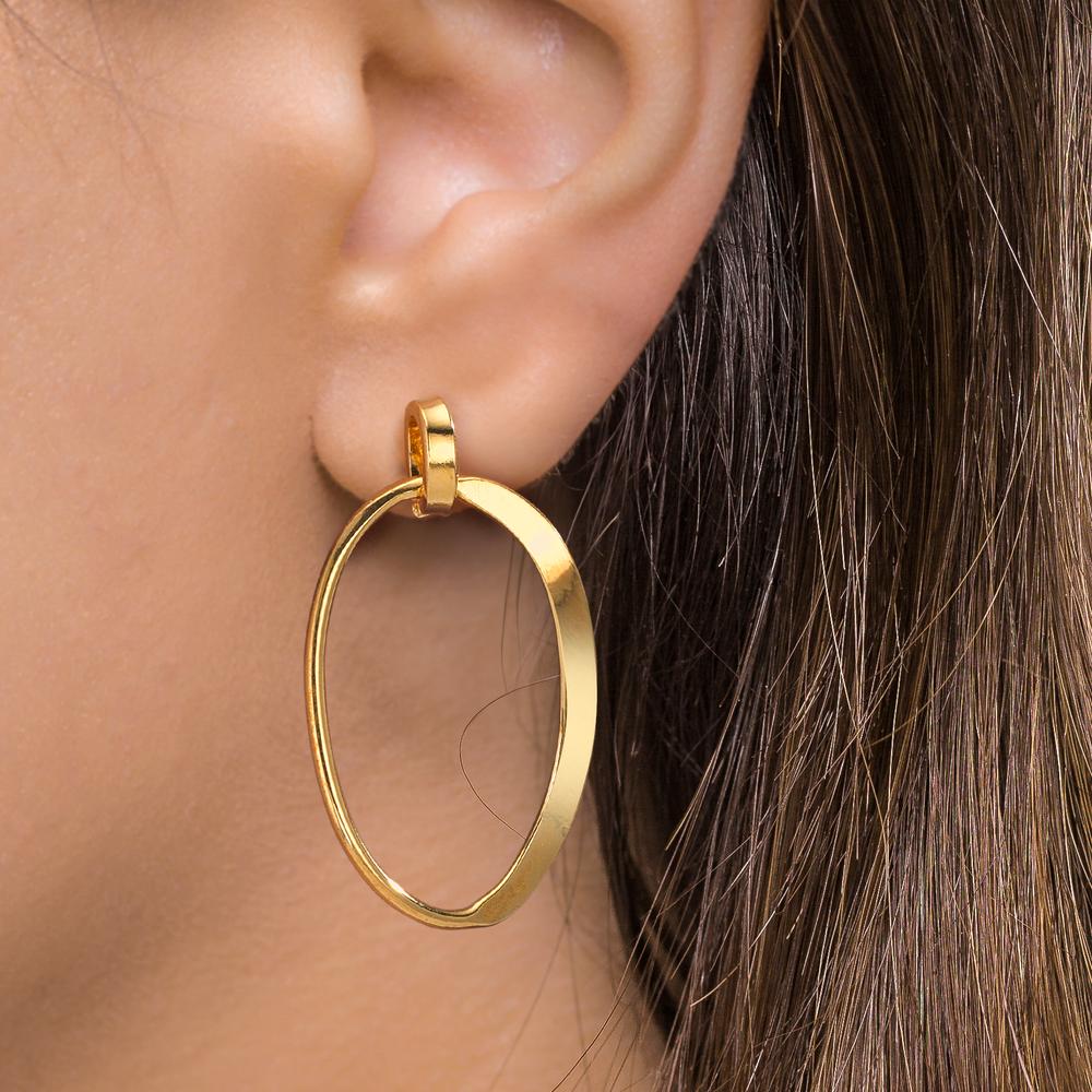 Pendant d'oreilles Argent jaune Plaqué or