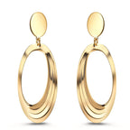 Pendant d'oreilles Argent jaune Plaqué or