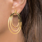 Pendant d'oreilles Argent jaune Plaqué or