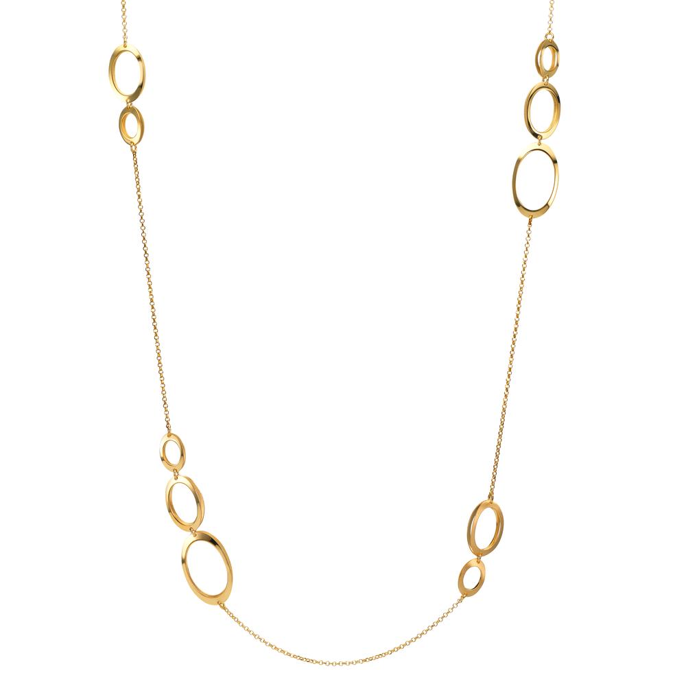 Collier Argent jaune Plaqué or 90 cm